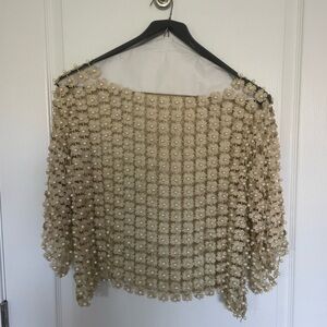 Saachi Imitation Pearl and Lace Top
One Size